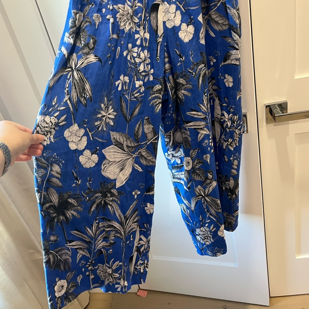 J. Crew Floral Blue Sleeveless Maxi Dress - Picture 8 of 15